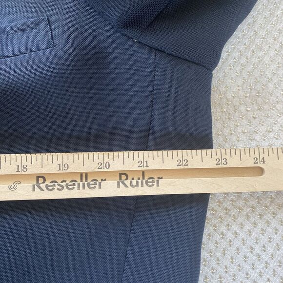 Chaps Ralph Lauren Sport Coat Mens 45 Blue Suit Blazer Jacket Gold Button USA - Picture 8 of 15